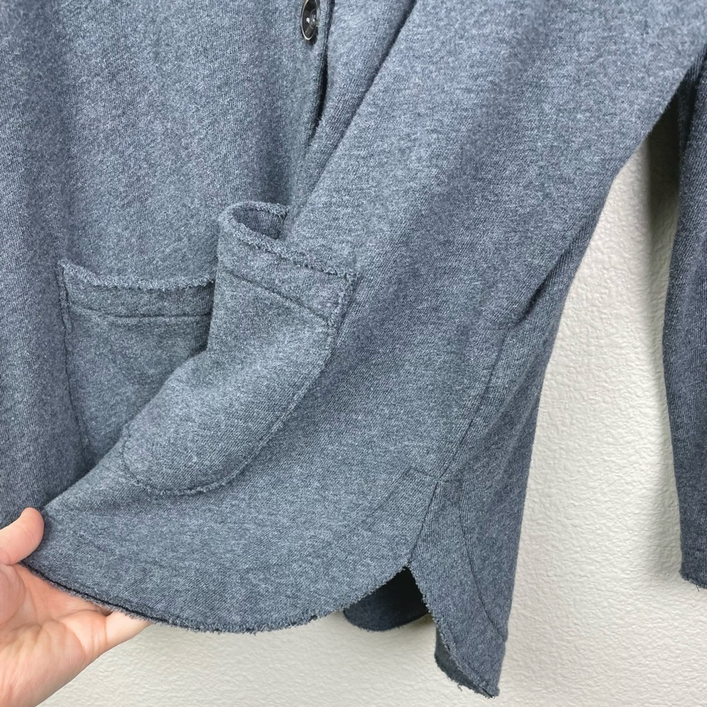 Goldie Lewinter Women's Medium Grey Button Up Oversized Shacket Jacket Shirt - Picture 9 of 16